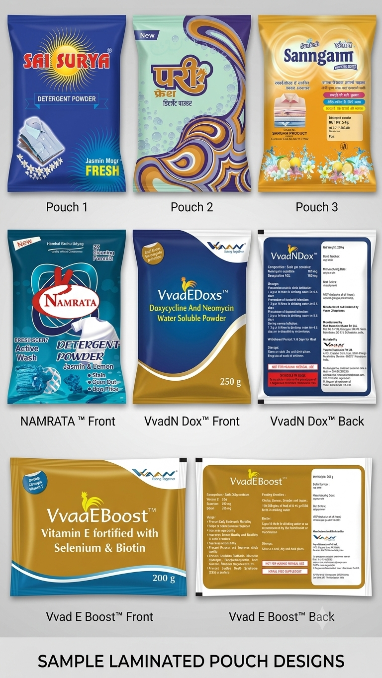 Detergent and washing powder laminated packaging